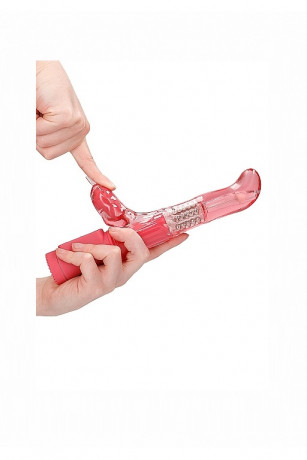 Вибромасссажер кролик с функцией ротации с двумя моторами Rotating Dolphin