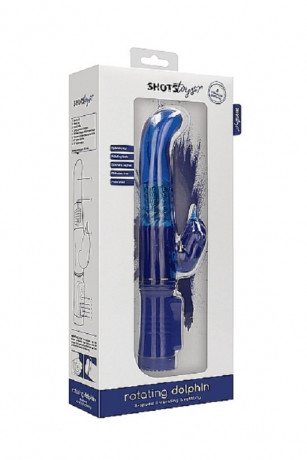 Вибромасссажер кролик с функцией ротации с двумя моторами Rotating Dolphin