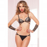 Комплект из 3 предметов - бра, трусики и перчатки-гладиаторы