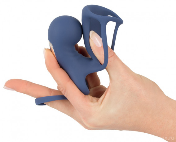 Вибронасадка на пенис с кольцом на мошонку Vibrating Cock Sleeve with Ball Ring