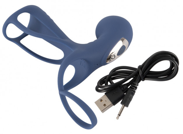 Вибронасадка на пенис с кольцом на мошонку Vibrating Cock Sleeve with Ball Ring