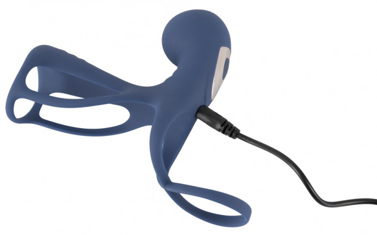 Вибронасадка на пенис с кольцом на мошонку Vibrating Cock Sleeve with Ball Ring