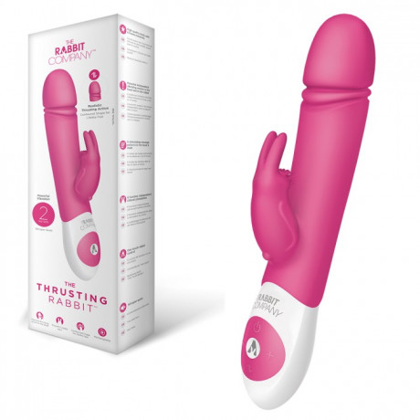 Функциональный массажер с уникальной функцией и двумя моторами Thrusting-кролик