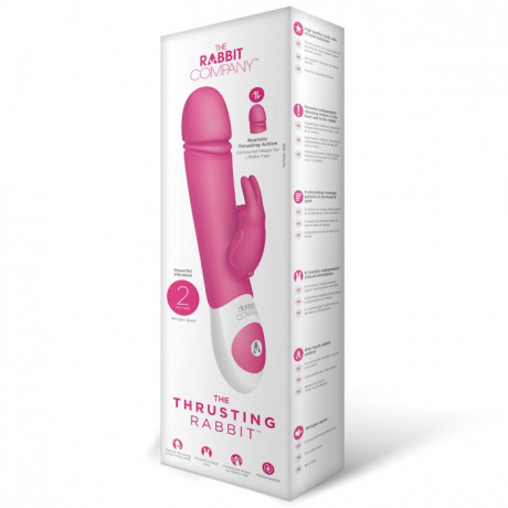 Функциональный массажер с уникальной функцией и двумя моторами Thrusting-кролик