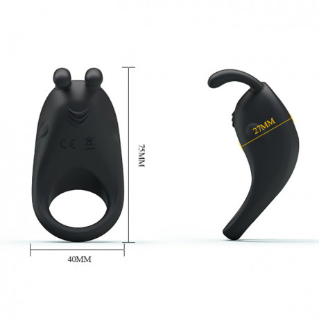 Перезаряжаемое виброкольцо с клиторальным кроликом Rabbit Vibrator