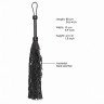 Многохвостая плеть с 12 круглоплетеными хвостами Leather Suede Barbed Wired Flogger