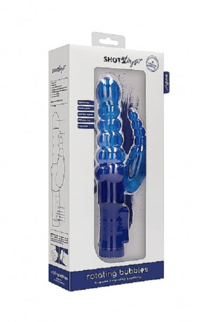 Вибромасссажер кролик с функцией ротации и анальным стимулятором Rotating Bubbles