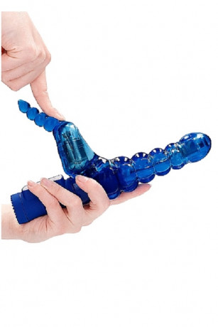 Вибромасссажер кролик с функцией ротации и анальным стимулятором Rotating Bubbles