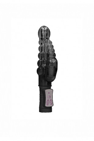 Вибромасссажер кролик с функцией ротации и анальным стимулятором Rotating Bubbles