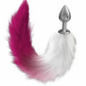Анальное украшение с меховым хвостом розового цвета Diamond Galaxy Pink