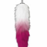 Анальное украшение с меховым хвостом розового цвета Diamond Galaxy Pink