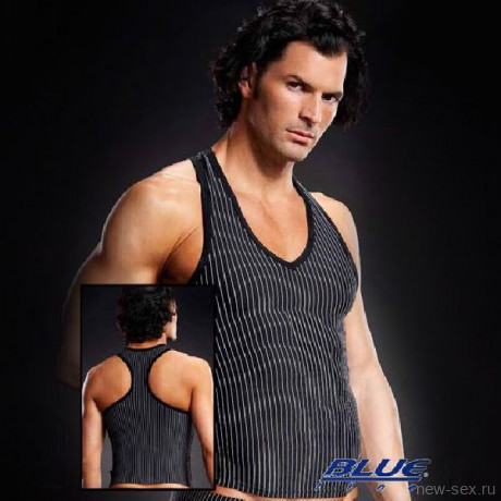 Борцовка с V-образным врезом в полоску  L/XL