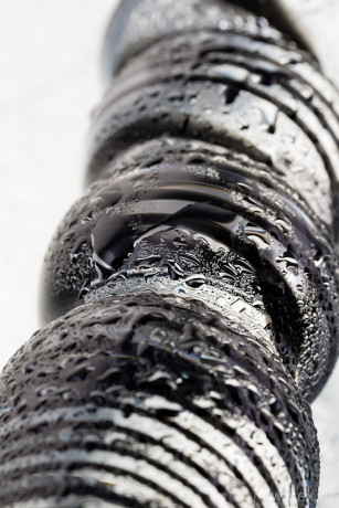 Прозрачно-черный анальный стимулятор из закаленного стекла Sexus Glass