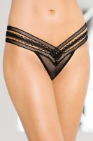 Стринги из оригинального сочетания тонкой мягкой сетки и переплетения тесьмы