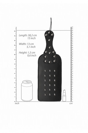Шлепалка из кожи с 18 заклепками Studded Paddle