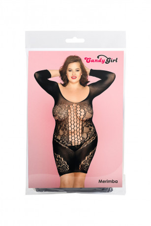 Эластичное бесшовное платье с рукавами и стринги Candy Girl Merimba