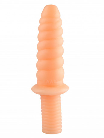 Рельефный анальный стимулятор жезл с ручкой