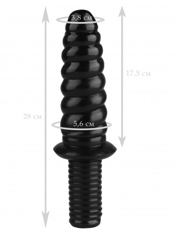 Рельефный анальный стимулятор жезл с ручкой