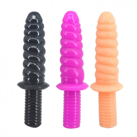 Рельефный анальный стимулятор жезл с ручкой