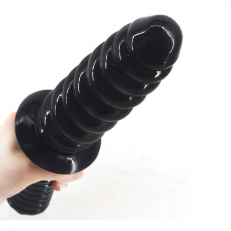 Рельефный анальный стимулятор жезл с ручкой