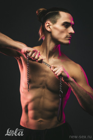 Металлический бдсм поводок для ошейника с черной ручкой Party Hard Willpower