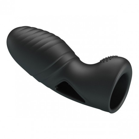 Вибронасадка на палец с ребрышками Love Alan