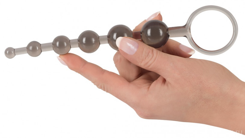 Гибкая анальная елочка с ограничительным кольцом Anal Beads