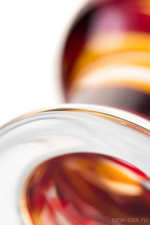 Гладкая анальная пробка с оригинальным рисунком Sexus Glass