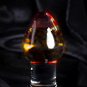 Гладкая анальная пробка с оригинальным рисунком Sexus Glass
