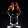 Гладкая анальная пробка с оригинальным рисунком Sexus Glass