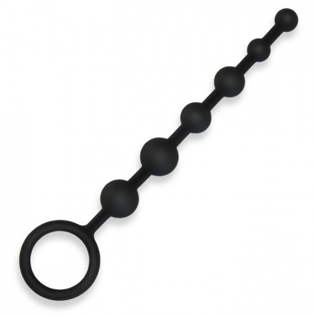 Анальные бусы из силикона класса люкс 6 шариков