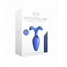 Голубая анальная пробка из стекла с повышенной прочностью Chrystalino Expert