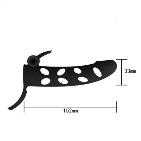 Рельефная насадка с виброкроликом для клиторальной стимуляции