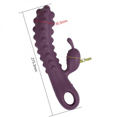 Вибромассажер с рельефными бугорками