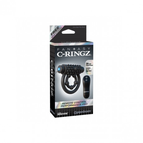 Эрекционное вибро кольцо с подхватом мошонки на пульте ДУ C-Ringz