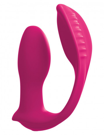 Водонепроницаемый вибростимулятор для двоих из нежного силикон 3Some Double Ecstasy