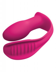 Водонепроницаемый вибростимулятор для двоих из нежного силикон 3Some Double Ecstasy