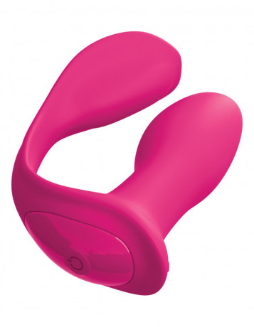 Водонепроницаемый вибростимулятор для двоих из нежного силикон 3Some Double Ecstasy