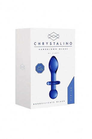Анальный стимулятор с удобной ручкой из боросиликатного стекла Chrystalino Rocker