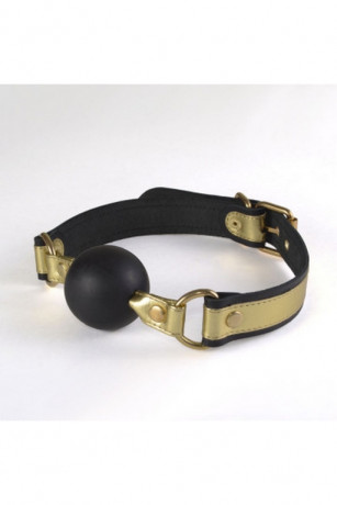 Кляп-шарик с ремешком натуральной кожи