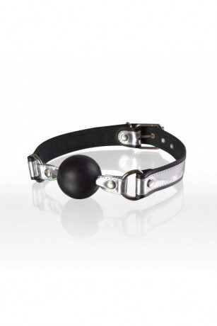 Кляп-шарик с ремешком натуральной кожи