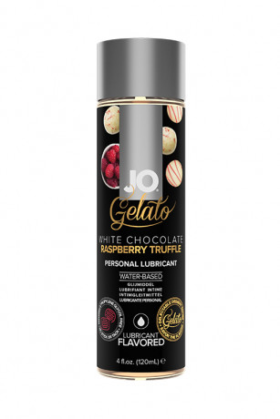 Нежный лубрикант на водной основе со вкусом трюфеля из белого шоколада с малиной