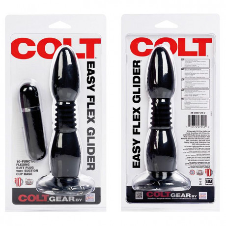 Гибкий анальный виброплаг из силикона COLT