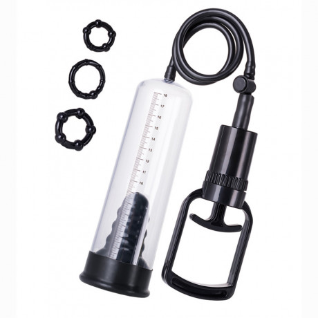 Помпа мужская с эрекционными кольцами