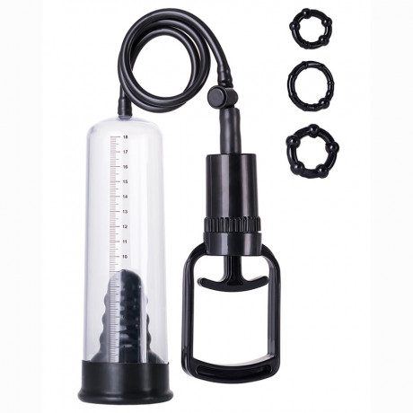 Помпа мужская с эрекционными кольцами