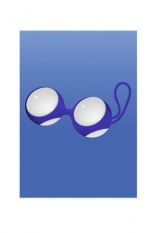 Вагинальные шарики из стекла в оправе из медицинского силикона Chrystalino Ben Wa Medium