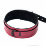 Стильный бордовый БДСМ ошейник с регулируемым ремешком Party Hard Eccentric