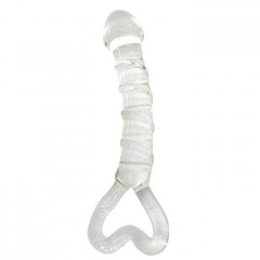 Стеклянный фаллос с крупной головкой ручной работы