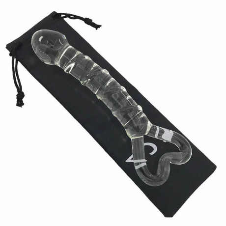 Стеклянный фаллос с крупной головкой ручной работы