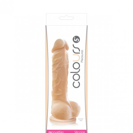 Фаллоимитатор с крупной головкой на присоске Colours Pleasures 5 Dildo